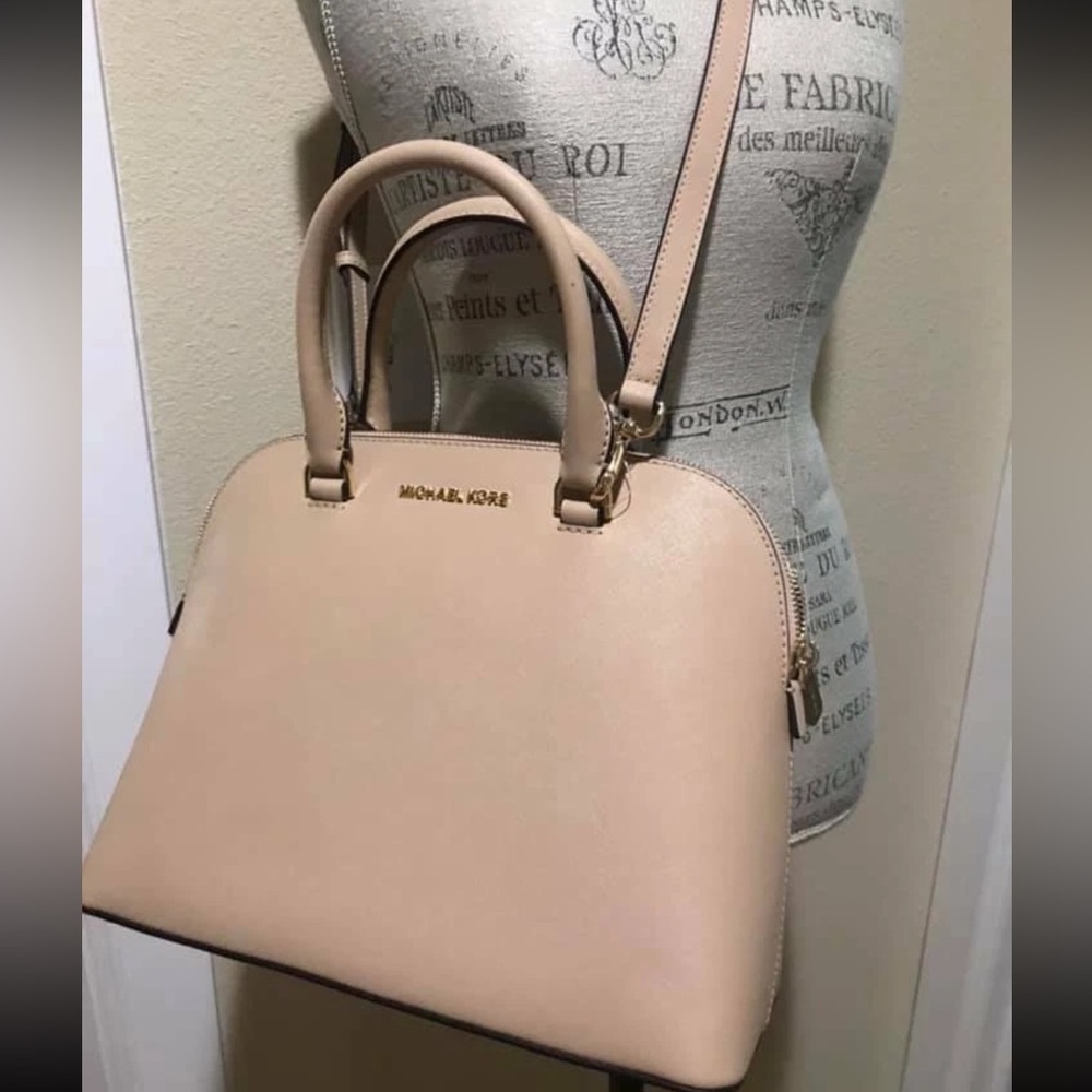 Michael Kors Cindy Oyster Lg Done Satchel Leather